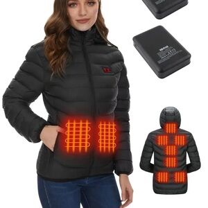Brand new heated jacket still in package.